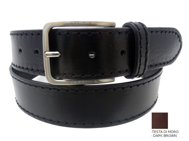 Printed Calfskin Belt - Dark Brown - mm35